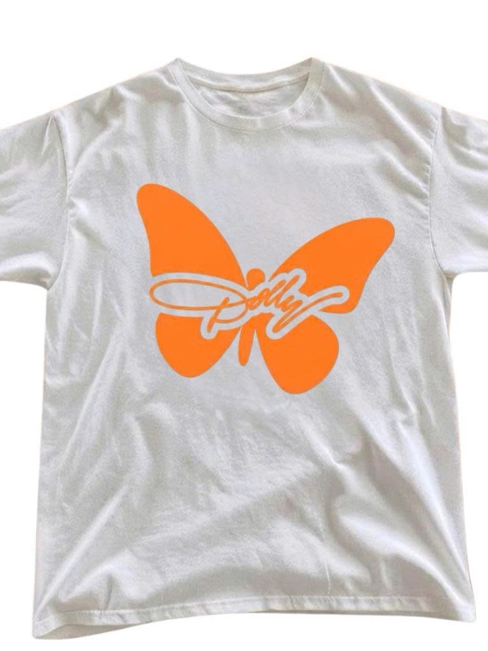 Gildan Shirt White Dolly Butterfly Graphic Tee